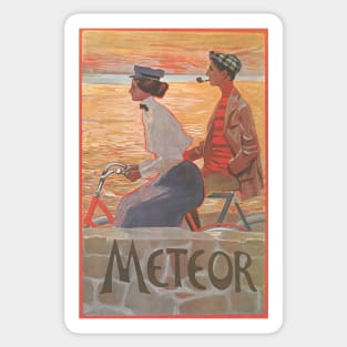 Meteor Bicycles - Vintage Bicycle Poster from 1900 Sticker